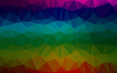 Dark Multicolor, Rainbow vector abstract mosaic backdrop.