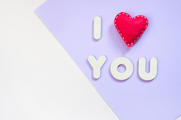 I love you concept on lilac.	