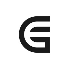 Letter GE initial logo template