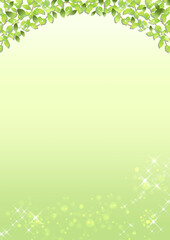 新緑のフレームイラスト