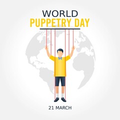 World Puppetry Day Vector Illustration. Suitable for greeting card poster and banner.