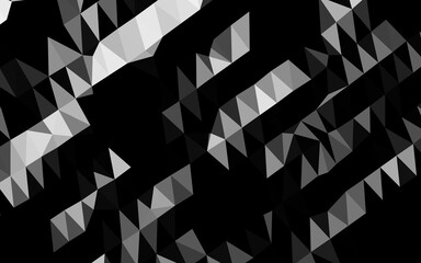 Light Silver, Gray vector polygon abstract layout.