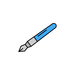 fountain pen line icon. Signs and symbols can be used for web, logo, mobile app, UI, UX