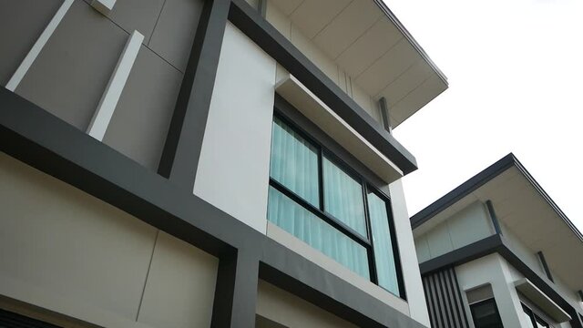 White and Gray Modern Comtemporary Home Exterior Design