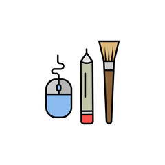 graphic tool line icon. Signs and symbols can be used for web, logo, mobile app, UI, UX