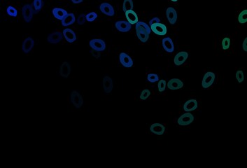 Dark Blue, Green vector background with bubbles.