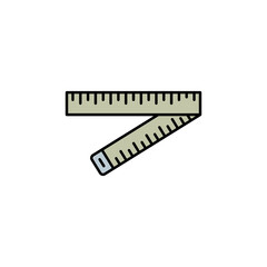 measuring tape line icon. Signs and symbols can be used for web, logo, mobile app, UI, UX
