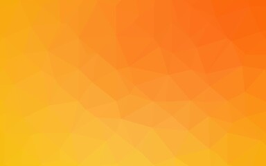 Light Yellow, Orange vector low poly texture.