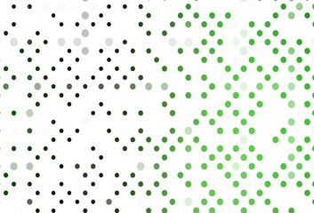 Light Green vector pattern with spheres.