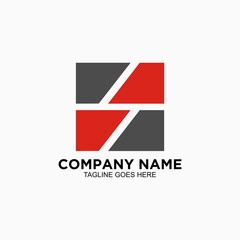 Box and letter S negative space design concept for business company