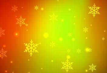 Dark Red, Yellow vector pattern in Christmas style.