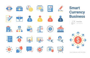 Smart Currency Business icon collection