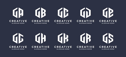 initial G logo design in hexagon style.
