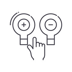 Obraz premium Opportunity icon, linear isolated illustration, thin line vector, web design sign, outline concept symbol with editable stroke on white background.