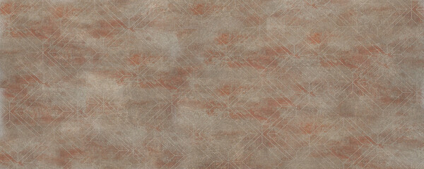 interlaced patterned background in orange colors on cement background