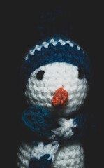 Beautiful  Handmade Yarn Snowman worsted