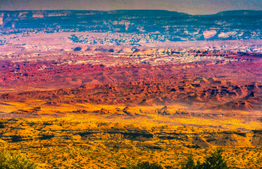 Fototapeta na wymiar Red Canyon San Rafael Reef View Area I-70 Highway Utah