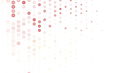 Light Red, Yellow vector template with circles.