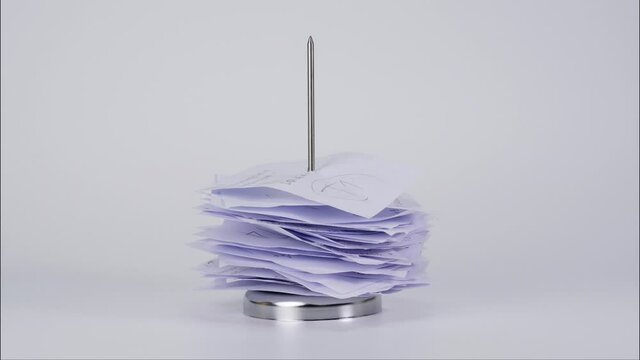Stop Motion Animation, Customer's large number of food orders in the restaurant on white background.