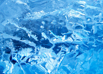 Blue ice background.