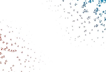 Light Blue, Red vector template with bent lines.