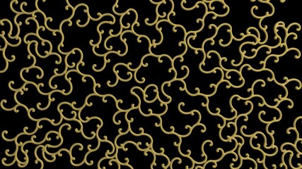 Abstract 3D, Beautiful Golden Arabesque Design geometric patterns , Artistic rhythmic patterns, arabic background, abstract background, 4k High Quality.3D render
