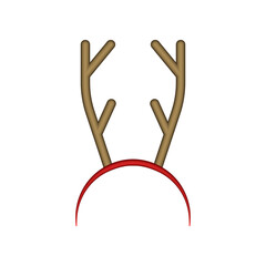 Funny reindeer antler headband hair hoop Christmas costumes accessory for Christmas party props isolated on white background