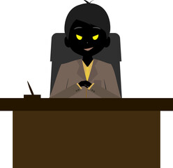 パソコンをする悪い人のイラスト Wall Mural Wallpaper Murals Foolchico