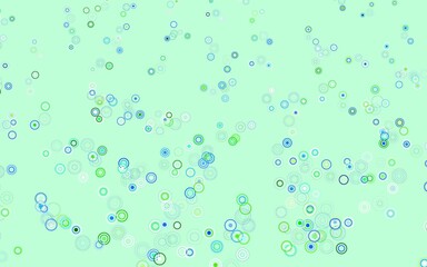 Light Green vector layout with circle shapes.