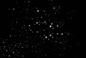 Dark silver, gray vector backdrop with lines, circles, rhombus.