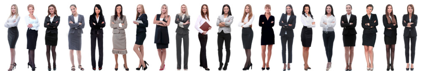Obraz premium collage of successful modern businesswoman. isolated on white
