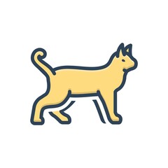 Color illustration icon for animal