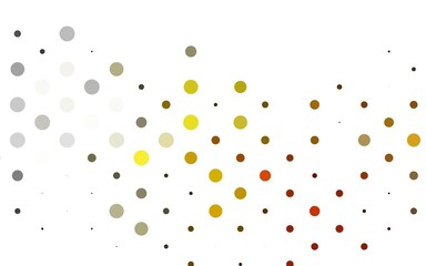 Light Yellow, Orange vector template with circles.