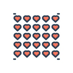 Color illustration icon for much