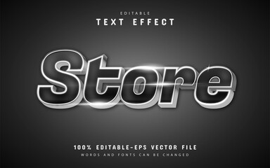 Store text effect with silver color