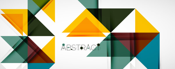 Geometric abstract background. Techno color triangle shapes. Vector illustration for covers, banners, flyers and posters and other designs