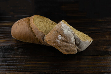 Slices of black bread