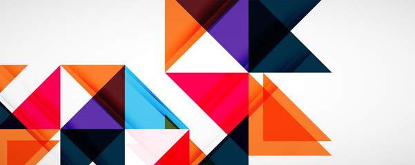 Fototapeta na wymiar Geometric abstract background. Techno color triangle shapes. Vector illustration for covers, banners, flyers and posters and other designs