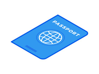 Vector design of cartoon passport for travel concept