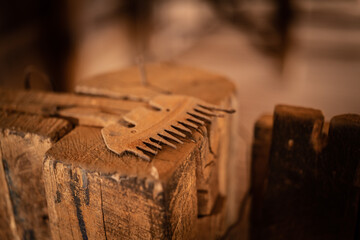Old comb, shearing shed equipment