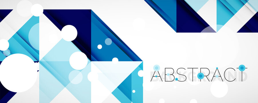 Set of vector triangle geometric backgrounds. Vector illustration for covers, banners, flyers and posters and other designs