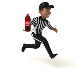 Fun 3D Illustration of an american Referee