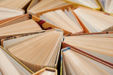 Books stand open top view