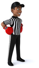 Fun 3D Illustration of an american Referee
