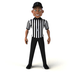 Fun 3D Illustration of an american Referee