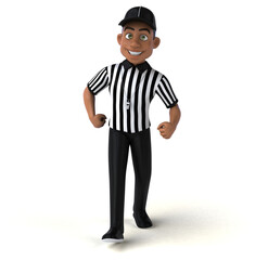 Fun 3D Illustration of an american Referee