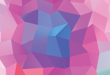 Light Pink, Blue vector abstract polygonal cover.