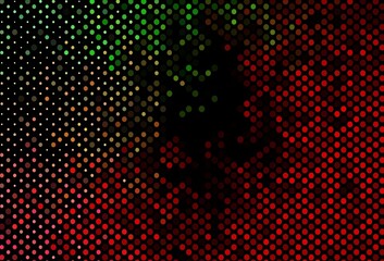 Dark Green, Red vector backdrop with dots.