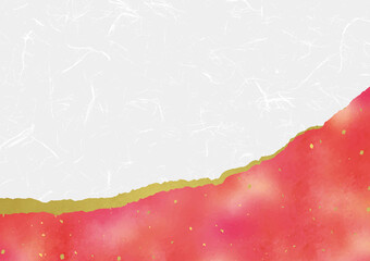 ビリビリの水彩和紙と金粉のベクターデータ