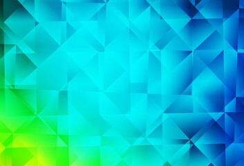 Obraz premium Light Blue, Green vector triangle mosaic texture.